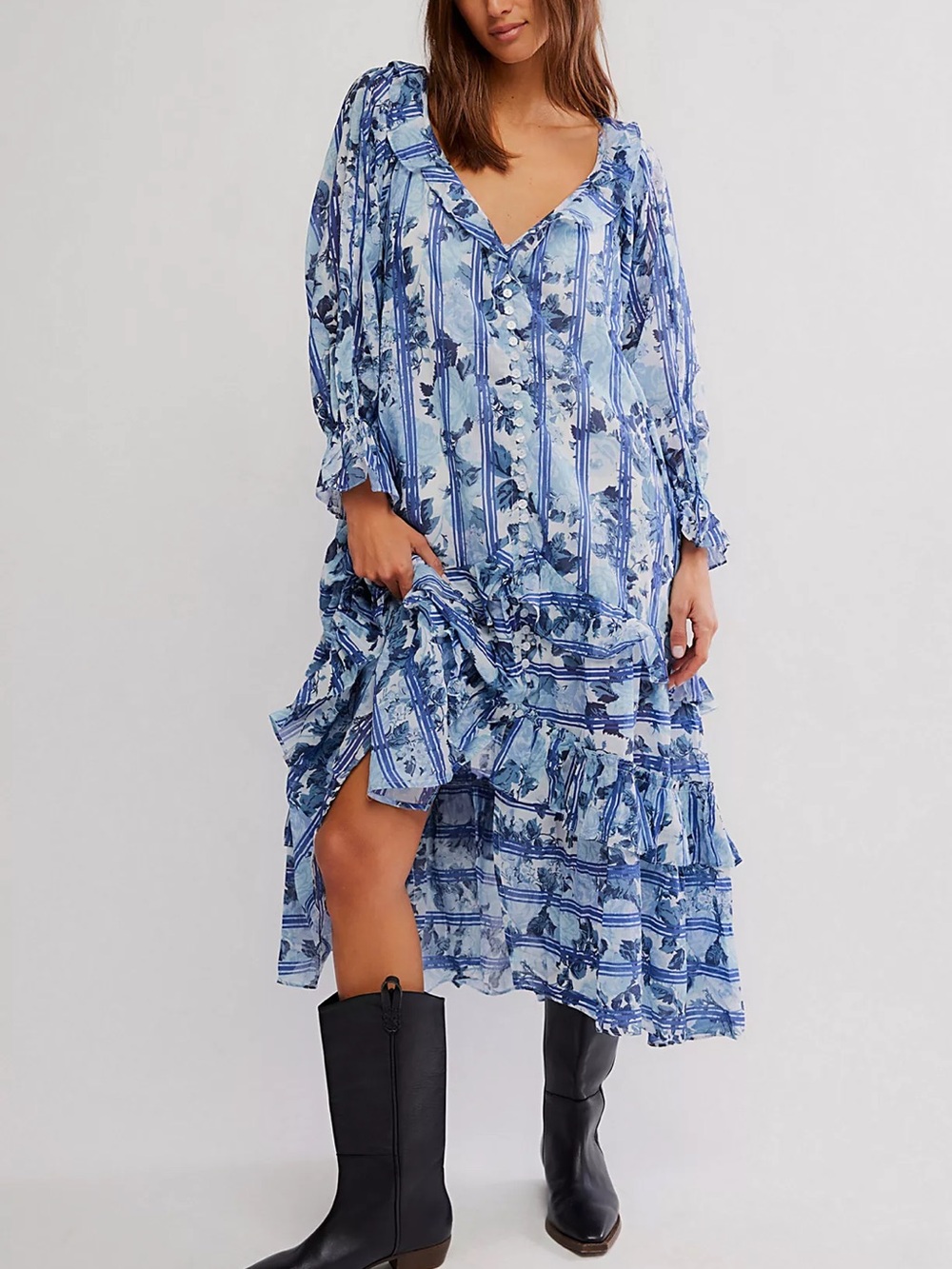 NWOT FREE PEOPLE Garden Wonders Maxi Dress size s